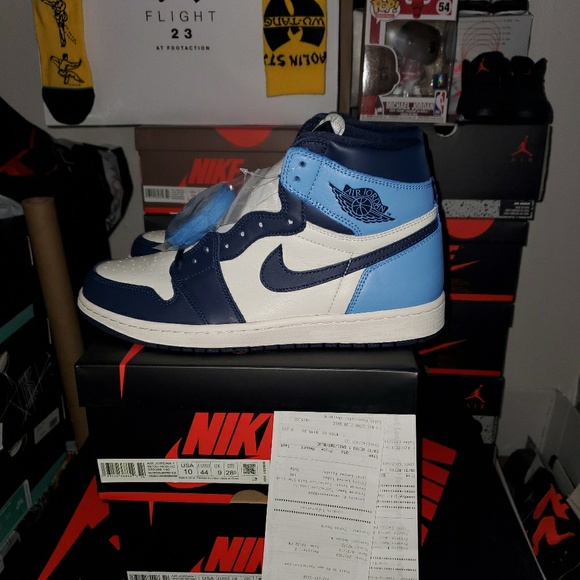 AIR JORDAN RETRO 1 HIGH OG OBSIDIAN UNCs - Picture 4 of 8